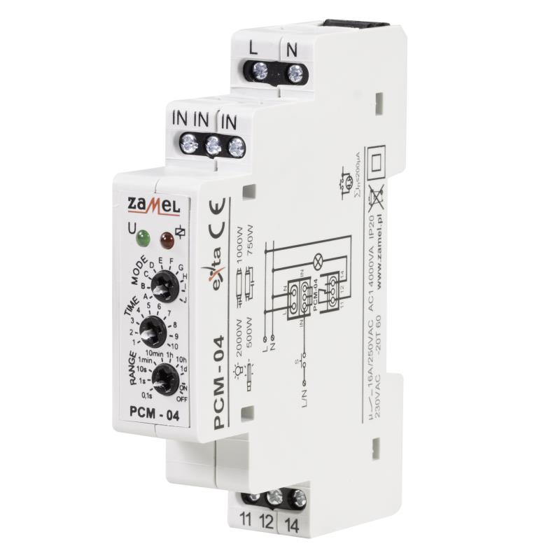 [ZMPCM04] RELÉ TEMPORIZADO MODULAR 10x MULTIMODO