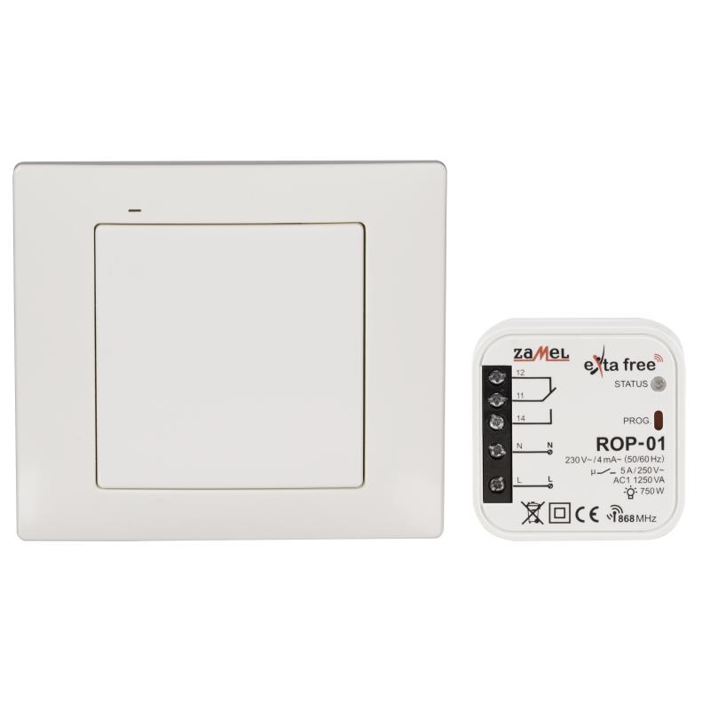 KIT TRANSMISSOR E RECETOR CONTROLO ILUMINACAO - 1 CANAL EXTA FREE