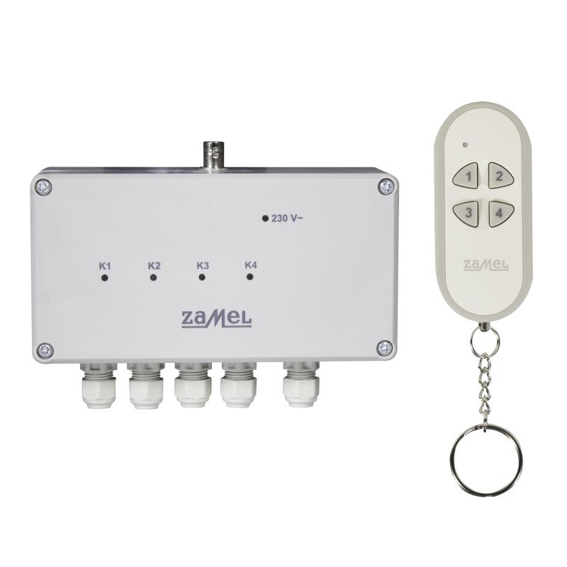 KIT RECETOR E CONTROL 4 CANALES PARA INSTALACIÓN EN EXTERIOR EXTA FREE
