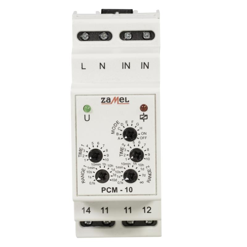 RELÉ TEMPORIZADO MODULAR 10x MULTIMODO  2 TEMPORIZAÇÕES