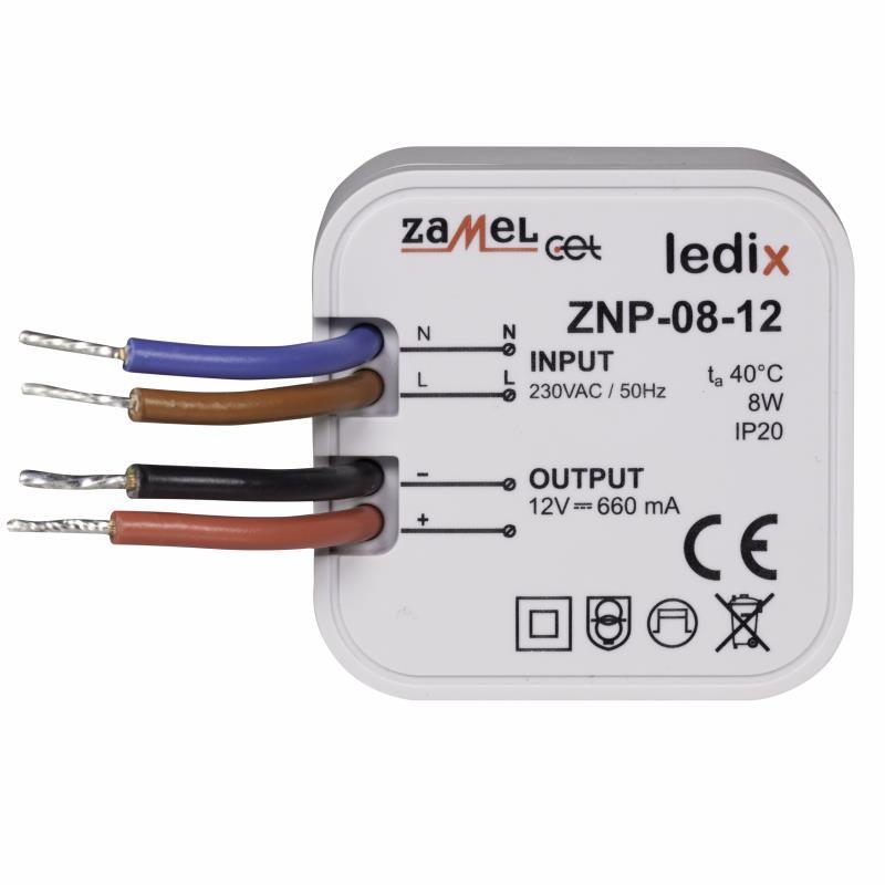FONTE ALIMENTAÇÃO LED 12Vdc 8W PARA CAIXA APARELHAGEM