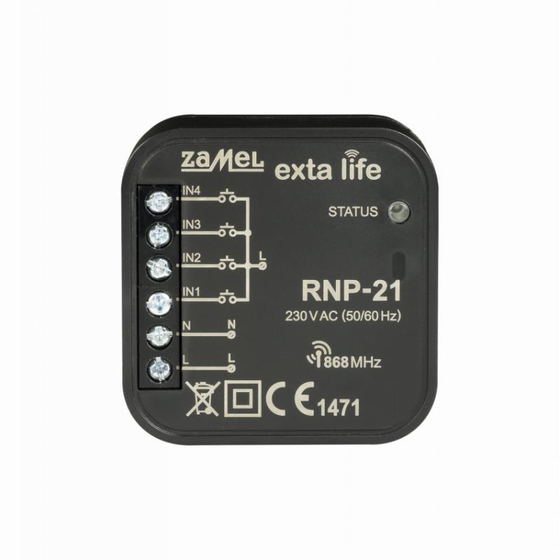 TRANSMISOR 4 CANALES 230Vac EXTA LIFE PARA CAJA DE EQUIPOS