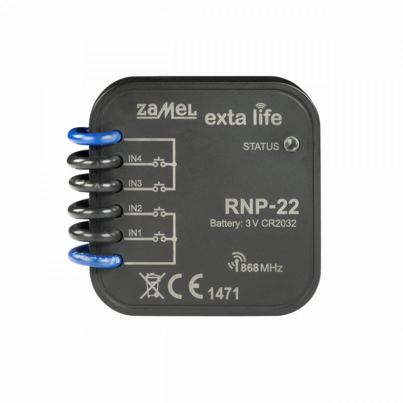 [ZMRNP22] TRANSMISSOR 4 CANAIS LIVRE POTENCIAL PARA CAIXA APARELHAGEM EXTA LIFE