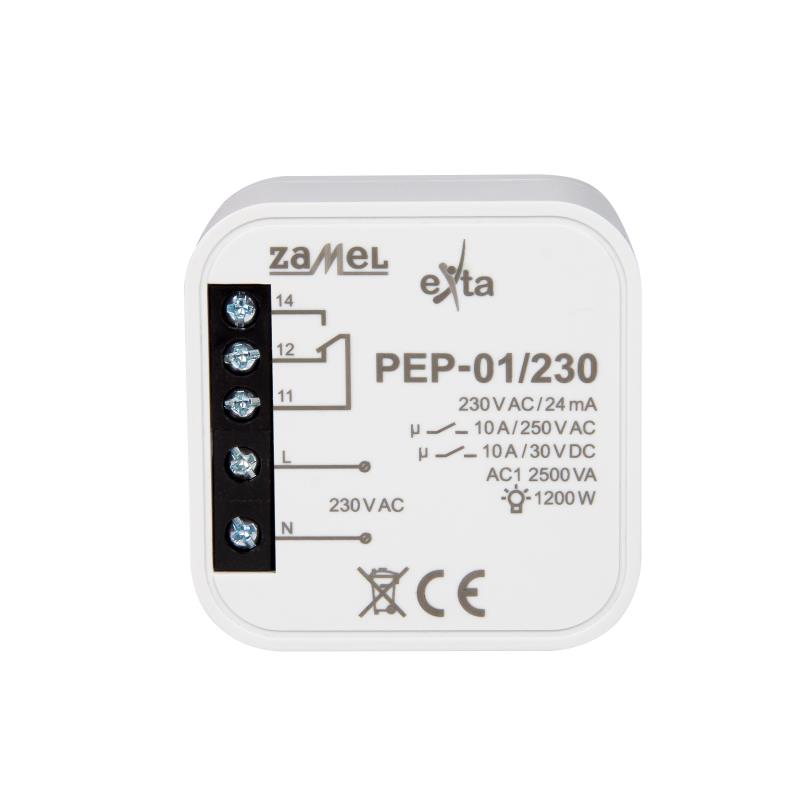 RELÉ 1 INVERSOR 10A 230Vac PARA CAJA DE EQUIPO