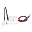 MINI DETETOR MOVIMENTO ENCASTRAR 230Vac IP20 120º/360º 6m