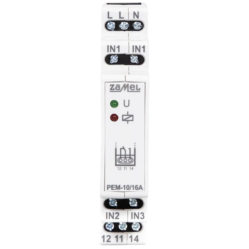[ZMPEM10/16] RELÉ MODULAR 1 INVERSOR 230Vac 16A 