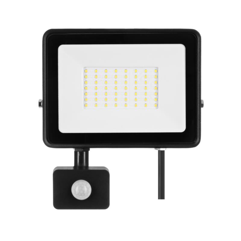 FLOODLIGHT COM SENSOR 50W 3000K IP65 240Vac