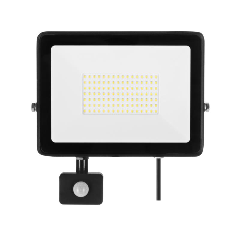 FLOODLIGHT COM SENSOR 100W 4000K IP65 240Vac