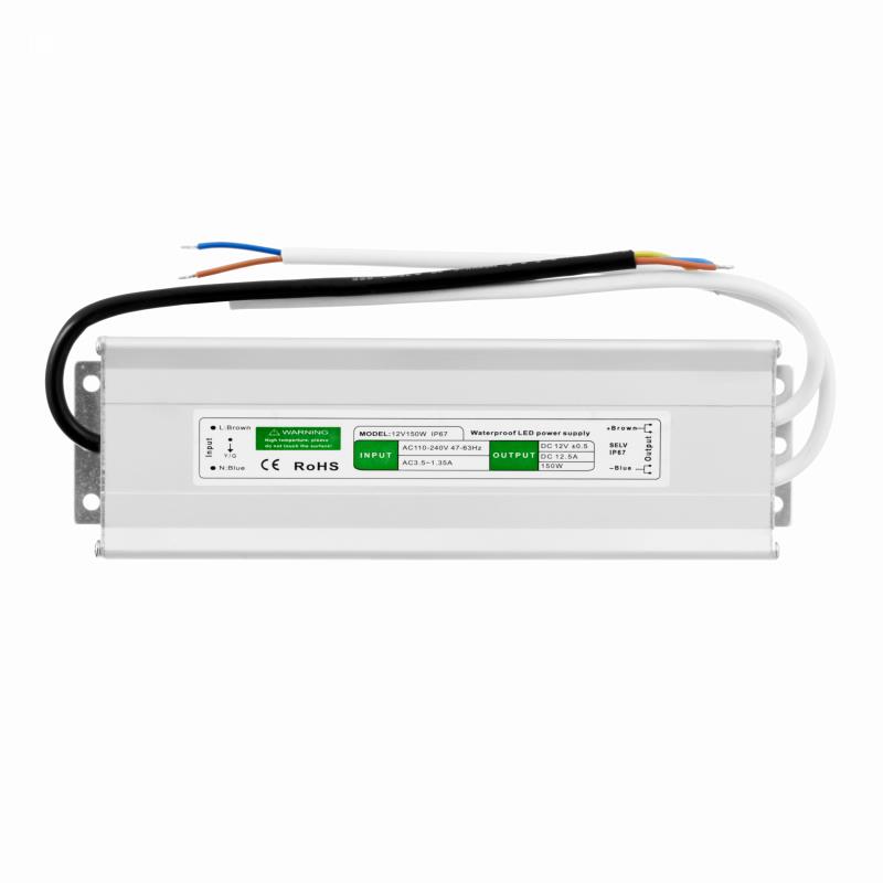 FONTE ALIMENTAÇÃO LED HERMÉTICA SLIM 12Vdc 150W IP67