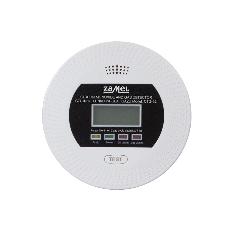 DETECTOR GÁS & MONÓXIDO CARBONO 5Vdc + BATERIA BACKUP