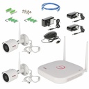 KIT IP NVR + 2xTUBOLAR 2MPX IV25m IP66 Wi-Fi GARDI