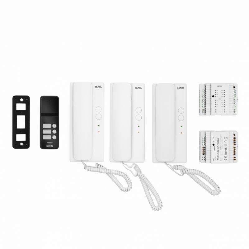 KIT AUDIO TRIFAMILIAR SISTEMA DOIS FIOS