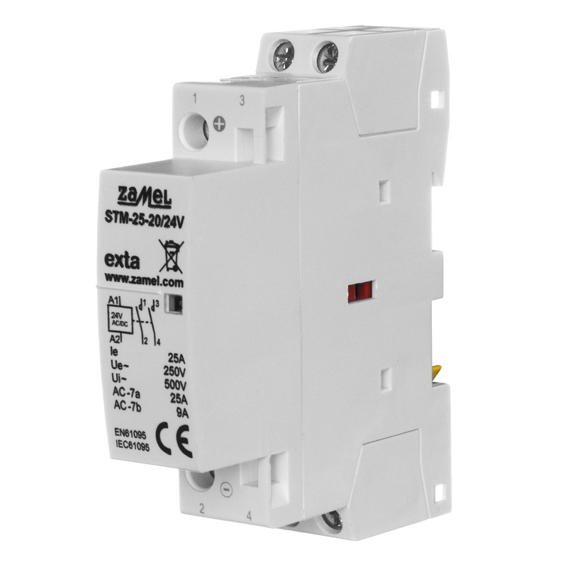 [ZMSTM252024V] CONTACTOR MODULAR ELECTROMAGNÉTICO 25A 2xNA 24Vac/dc