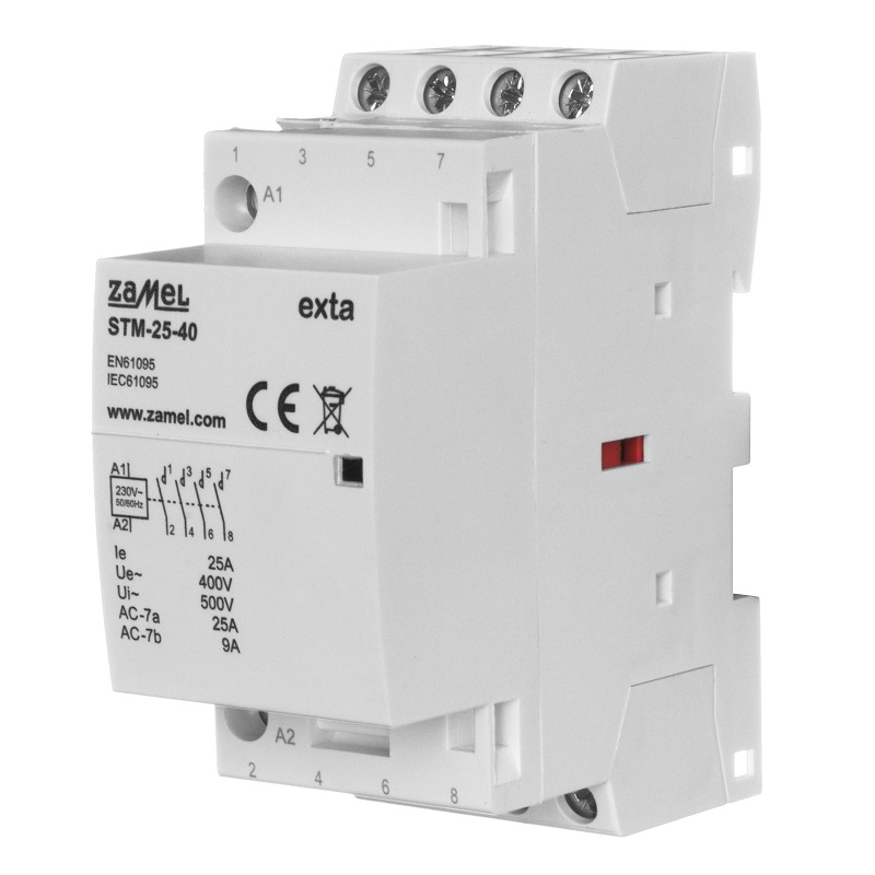 CONTACTOR MODULAR ELECTROMAGNÉTICO 25A 4xNA 230Vac