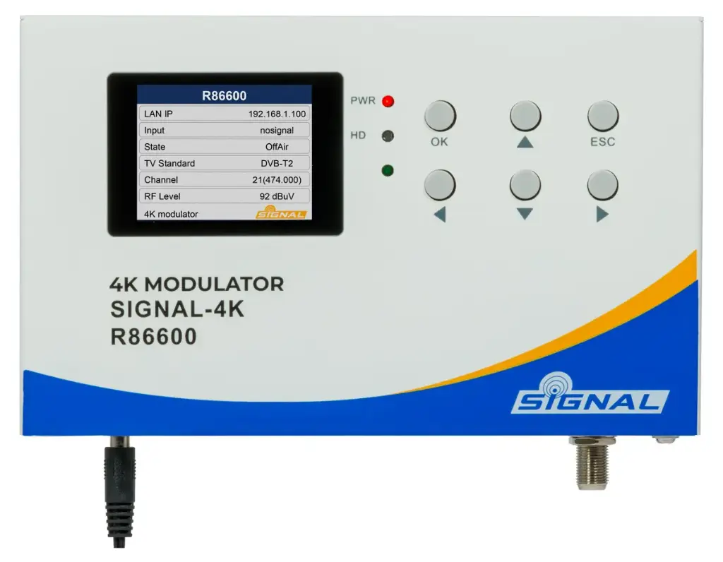 MODULADOR SIGNAL-4K HDMI - DVB-T2/T/C 4K UHD 2160p