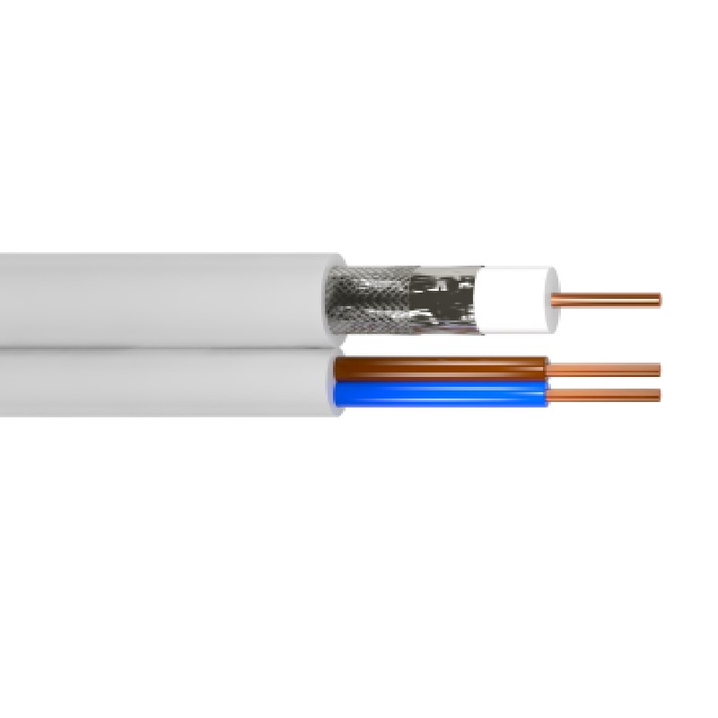 100m CABLE CCTV-HD YWDEK 75 RG59 + OMY 2x0.5 TWIN BLANCO