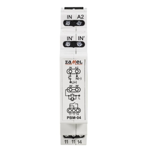 [ZMPBM04U] TELERRUPTOR MODULAR TENSÃO UNIVERSAL 12-230Vac/dc
