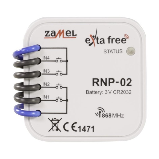 [ZMRNP02] TRANSMISOR 4 CANALES POTENCIAL LIBRE EXTA FREE PARA LA CAJA DEL EQUIPO