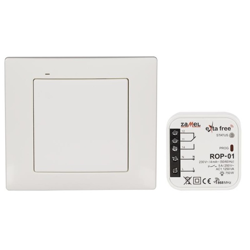 [ZMRZB01] KIT TRANSMISSOR E RECETOR CONTROLO ILUMINACAO - 1 CANAL EXTA FREE