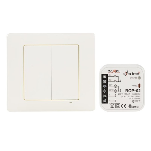 [ZMRZB04] KIT TRANSMISOR Y RECEPTOR CONTROL ILUMINACION 2 CANALES EXTA FREE