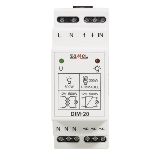 [ZMDIM20] REGULADOR DE INTENSIDAD MODULAR 230Vac