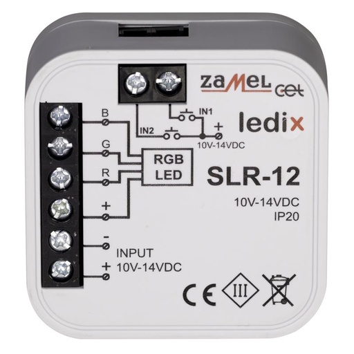 [ZMSLR12] CONTROLADOR RGB 10-14Vdc PARA CAIXA APARELHAGEM