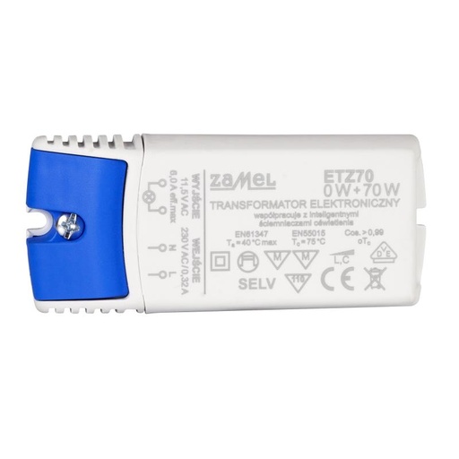 [ZMETZ70] TRANSFORMADOR ELECTRÓNICO 230Vac 11.5Vac 0-70W