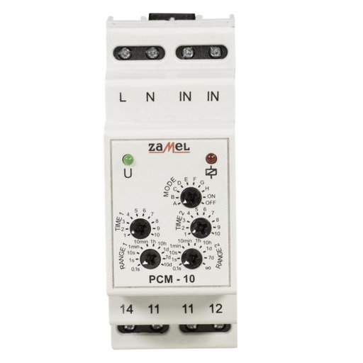 [ZMPCM10] RELÉ TEMPORIZADO MODULAR 10x MULTIMODO  2 TEMPORIZACIONES