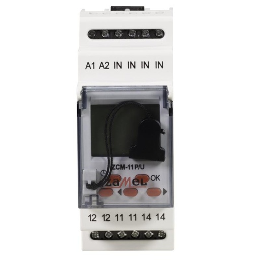 [ZMZCM11P/U] PROGRAMADOR HORÁRIO MODULAR DIGITAL SEMANAL 1 CANAL CON MEMÓRIA