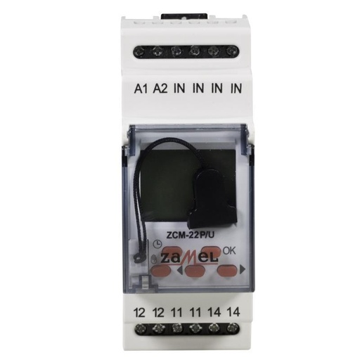 [ZMZCM22P/U] PROGRAMADOR HORÁRIO MODULAR DIGITAL ANUAL 1 CANAL CON MEMÓRIA