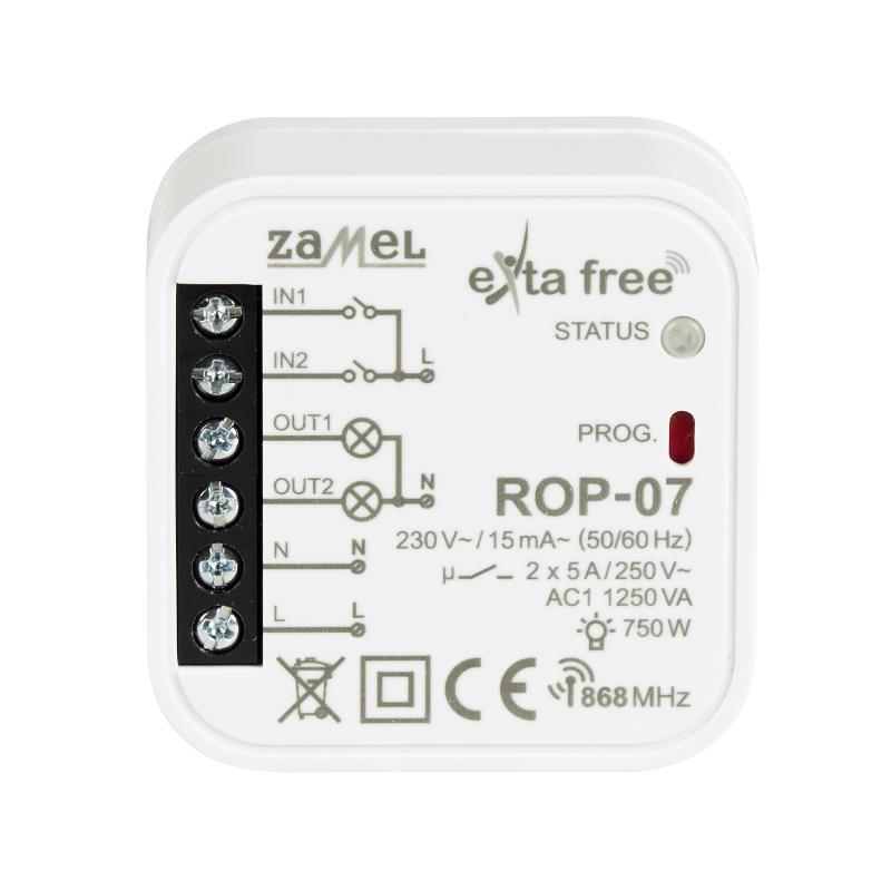 [ZMROP07] RECETOR 2 CANAIS (PARA USO COM INTERRUPTOR) EXTA FREE