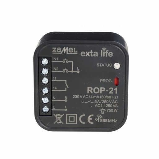[ZMROP21] RECETOR 1 CANAL EXTA LIFE PARA CAIXA APARELHAGEM
