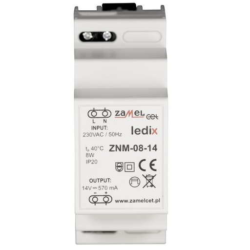 [ZMZNM0814] FUENTE DE ALIMENTACIÓN MODULAR LED 14Vdc 8W
