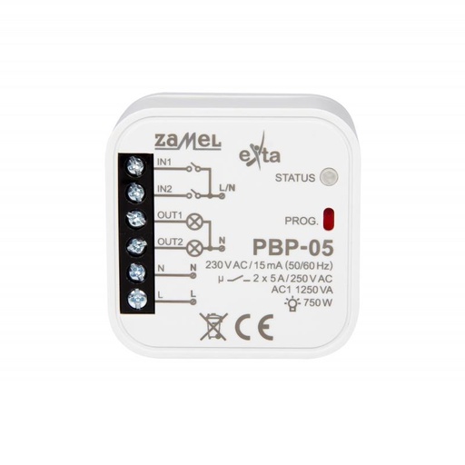 [ZMPBP05] TELERRUPTOR 2 CANAIS 230Vac PARA CAIXA APARELHAGEM