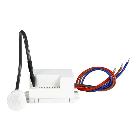 [ZMMCR08] MINI DETETOR MOVIMENTO ENCASTRAR 230Vac IP20 120º/360º 6m