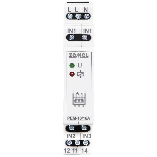 [ZMPEM10/16] RELÉ MODULAR 1 INVERSOR 230Vac 16A 