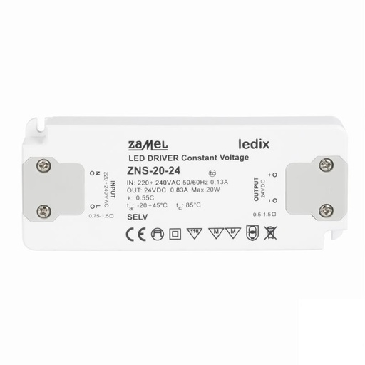 [ZMZNS2024] FONTE ALIMENTAÇÃO LED SLIM 24Vdc 20W