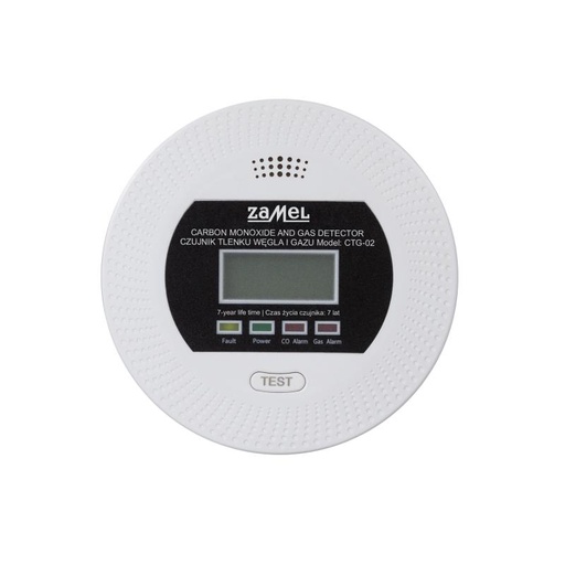 [ZMCTG02] DETECTOR GÁS & MONÓXIDO CARBONO 5Vdc + BATERIA BACKUP