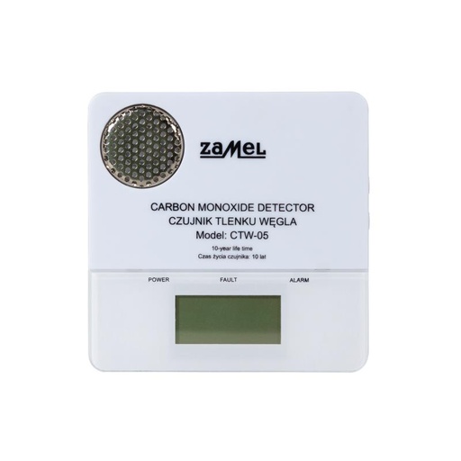 [ZMCTW05] DETECTOR MONÓXIDO CARBONO A PILHAS COM DISPLAY E BOTÃO TESTE