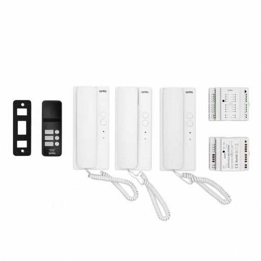 [ZMAS103A] KIT AUDIO TRIFAMILIAR SISTEMA DOS HILOS