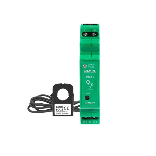 [ZMLEW02] MONITOR ENERGIA MONOFÁSICO MODULAR 100A Wi-Fi SUPLA