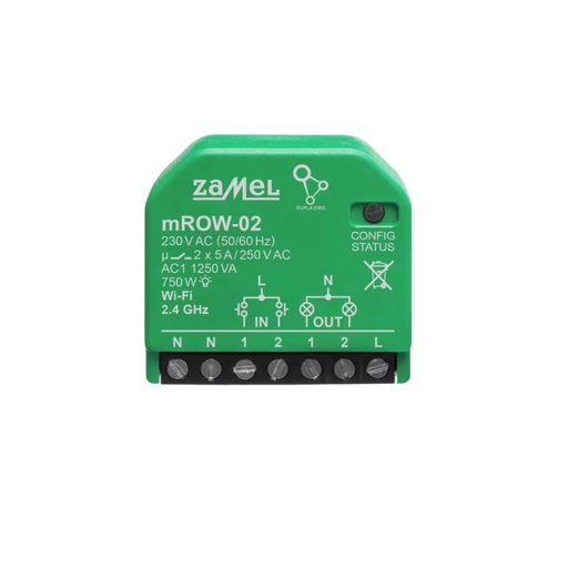 [ZMmROW02] RECETOR MINI Wi-Fi 2 CANAIS (MEDIÇÃO SEPARADA ENERGIA) SUPLA PARA CAIXA APARELHAGEM