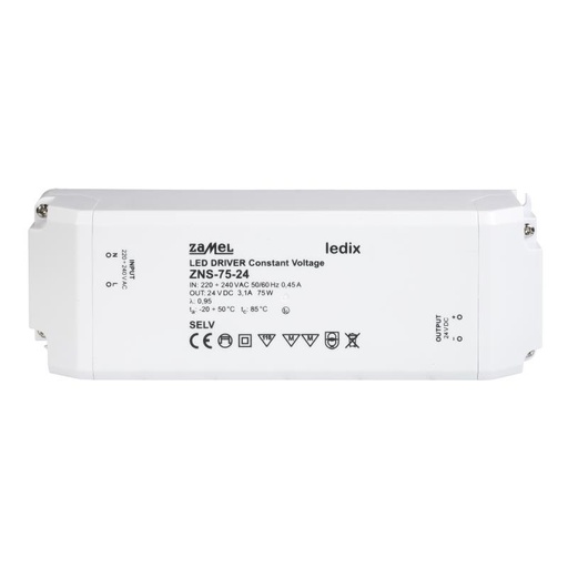 [ZMZNS7524] FONTE ALIMENTAÇÃO LED SLIM 24Vdc 75W