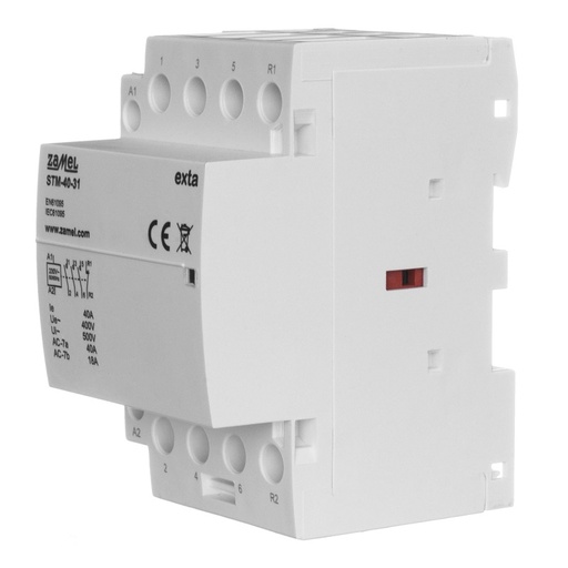 [ZMSTM4031] CONTACTOR MODULAR ELECTROMAGNÉTICO 40A 3xNA + 1NC 230Vac