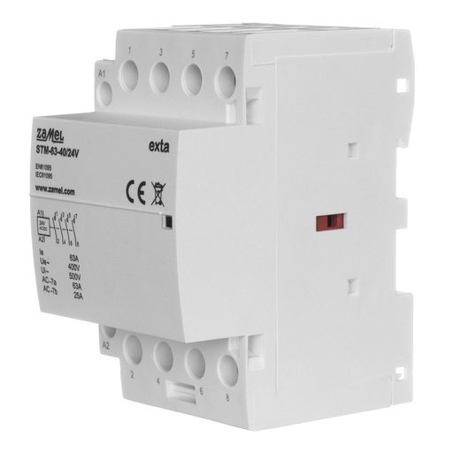 [ZMSTM634024V] CONTACTOR MODULAR ELECTROMAGNÉTICO 63A 4xNA 24Vac/dc