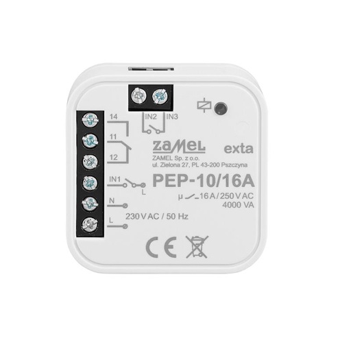 [ZMPEP10/16A] RELÉ 1 INVERSOR 16A 220Vac/dc PARA CAJA DE EQUIPO